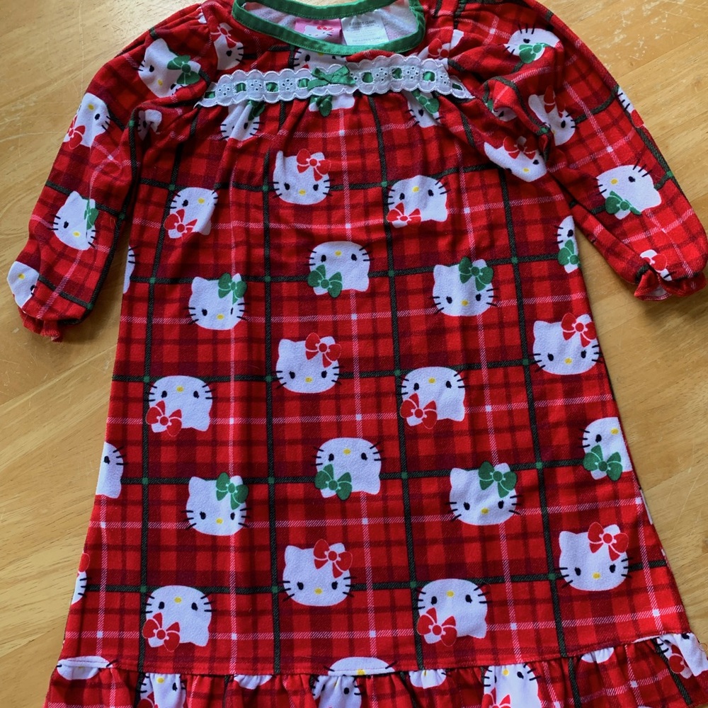 Well Hello Kitty.  Lightweight long sleeve fleece nightgown 24 months
